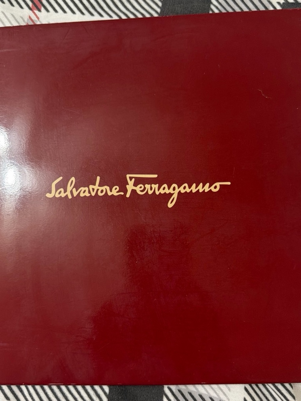Salvatore Ferragamo black silk scarf